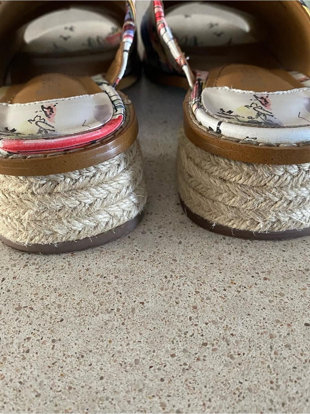J. Renee Côte d’Azur Watercolor Print Slide Sandals Women’s 7M - Picture 6 of 8